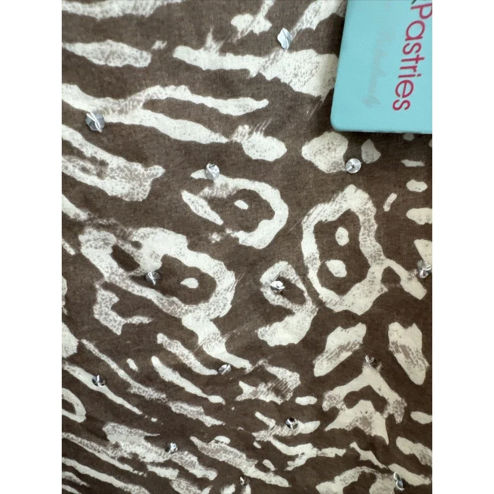 Cupcakes & Pastries Animal Print Jeweled Cotton Lined Girls Dress Size‎ 8